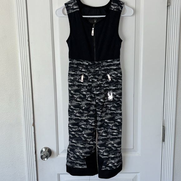 Spyder Other - Spyder camo spider print snow bibs pants youth kids boys 5